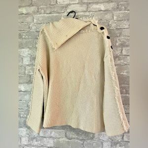 Free People size XS cozy button neck sweater.